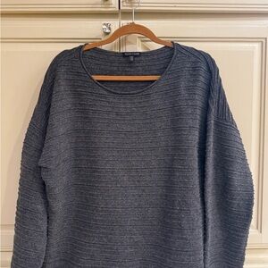 Eileen Fisher Charcoal Jewelneck Sweater